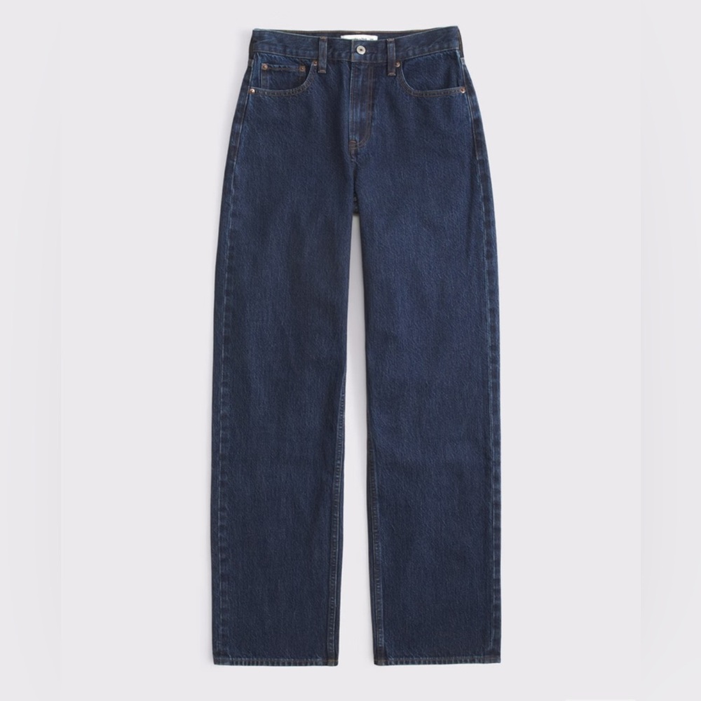 Abercrombie High Rise Loose Jeans Dark Wash Size 26